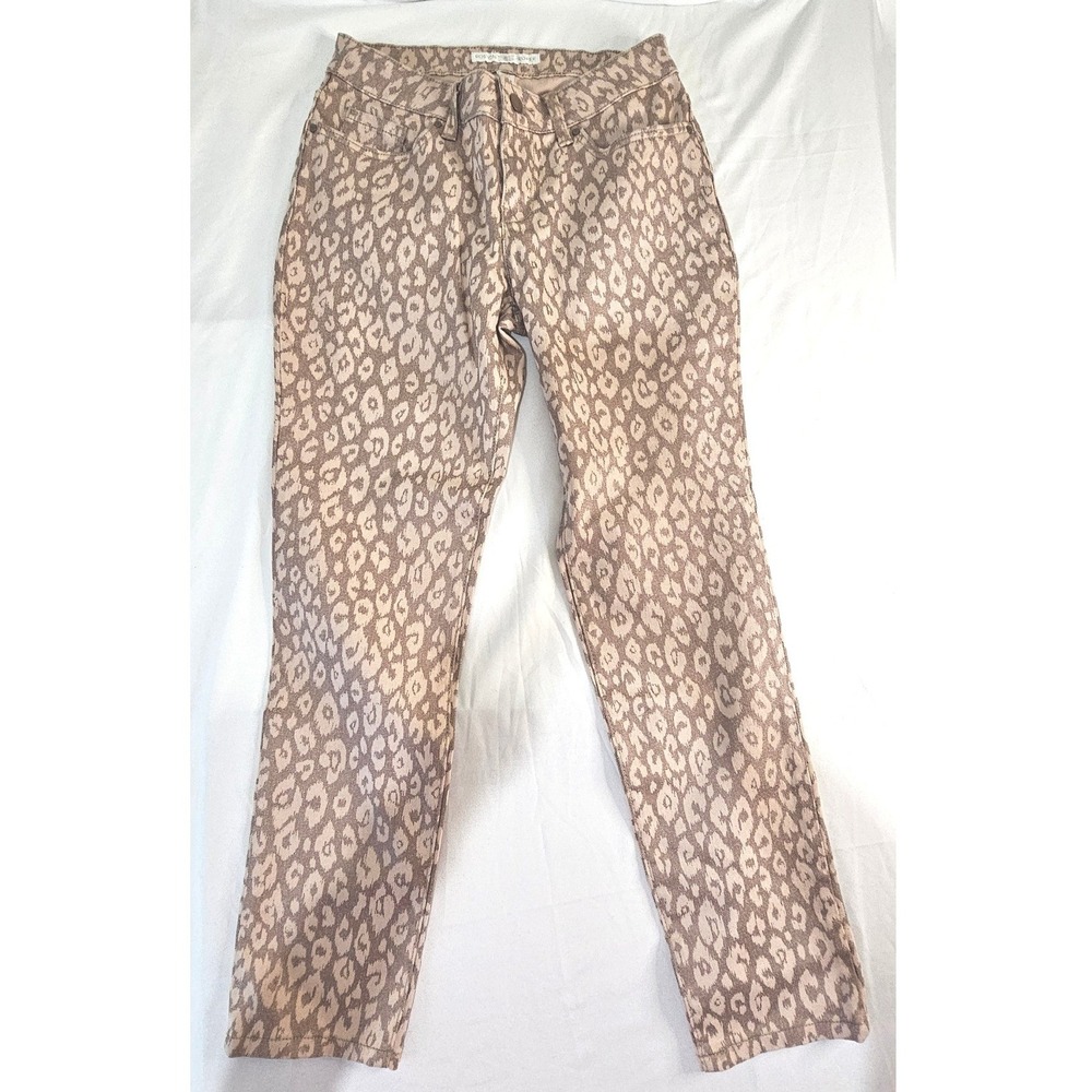 NWT Boston Proper Leopard Ankle Jean Size 2 Blush Pink‎ Animal Print Slim Pants